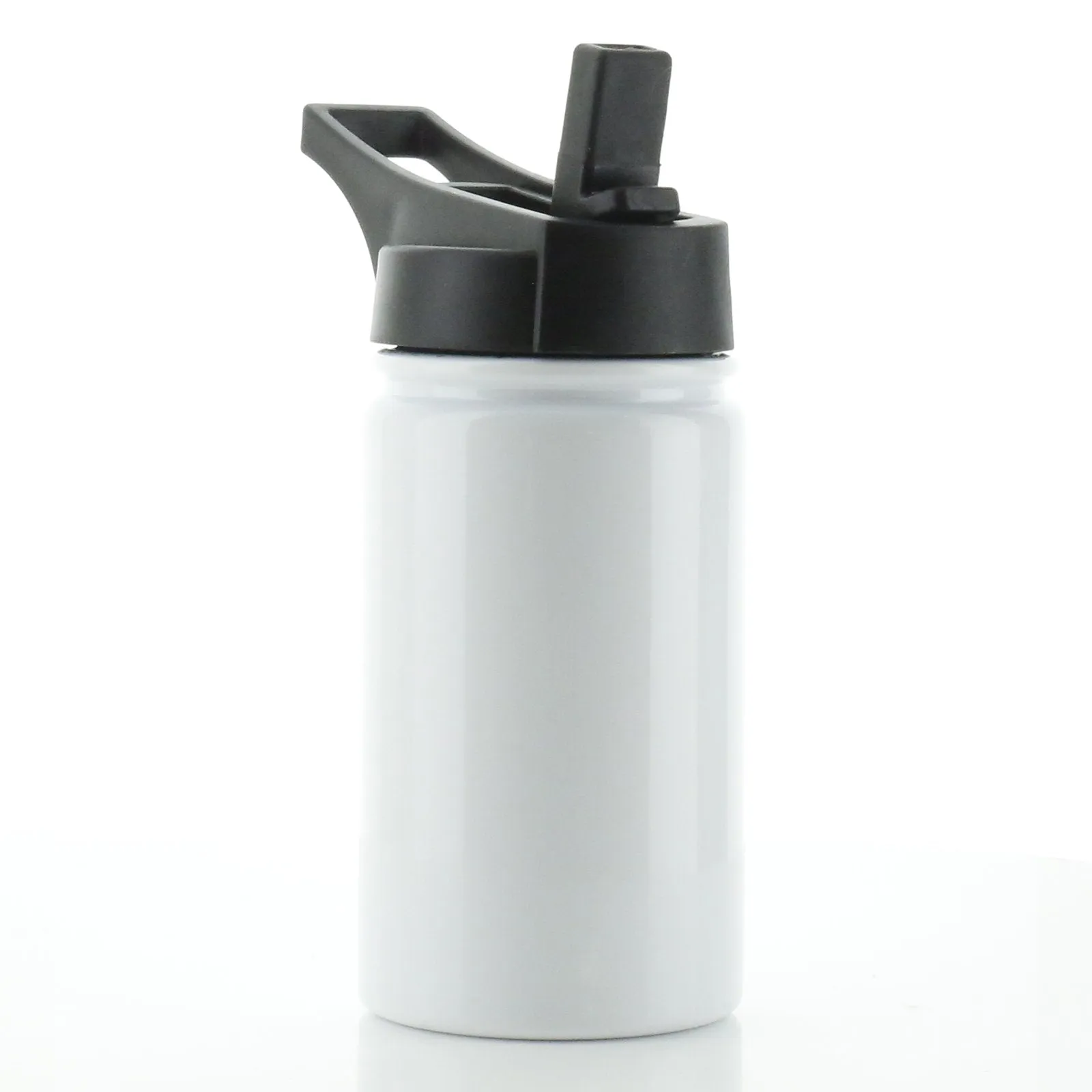 Personalised Elephant Feather Hat and Name White Sports Flask