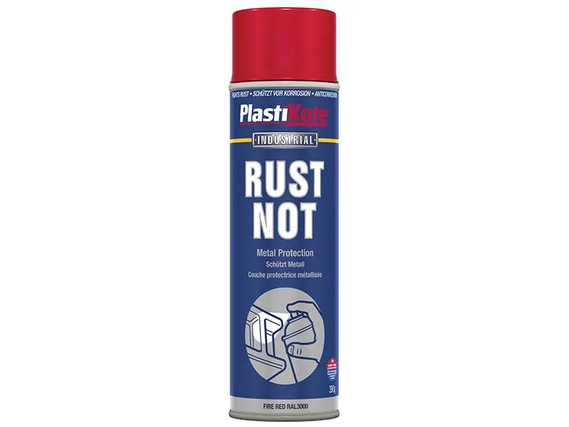 Plastikote Rust Not Spray Matt Red 500Ml