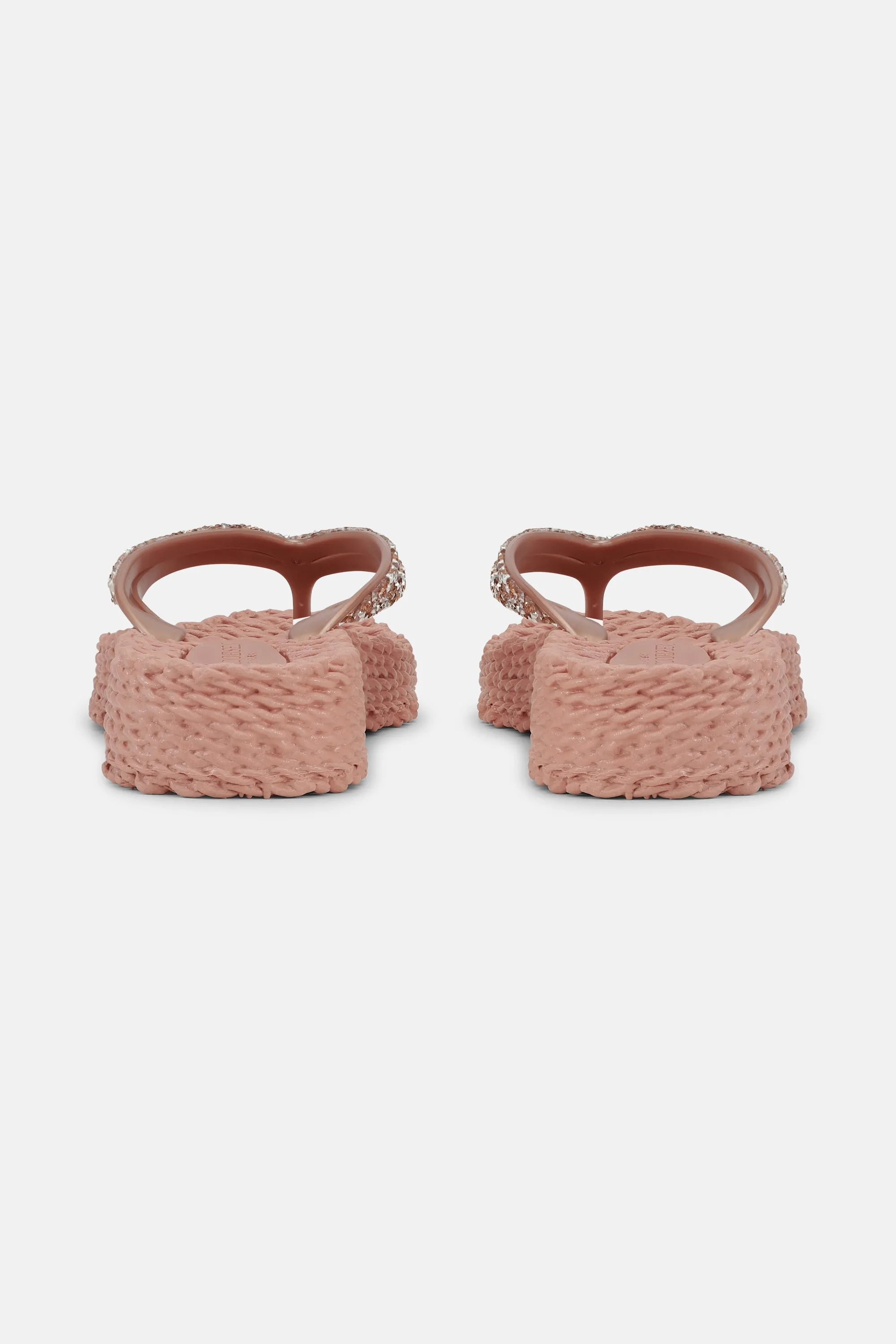 Platform Flip-flops Glittersten - Misty Rose