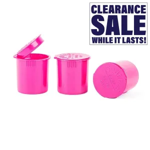 Pop Top Vial - 6 Dram - 1 Gram Pink Opaque - Child Resistant (600,  2400, OR 4800 Count)