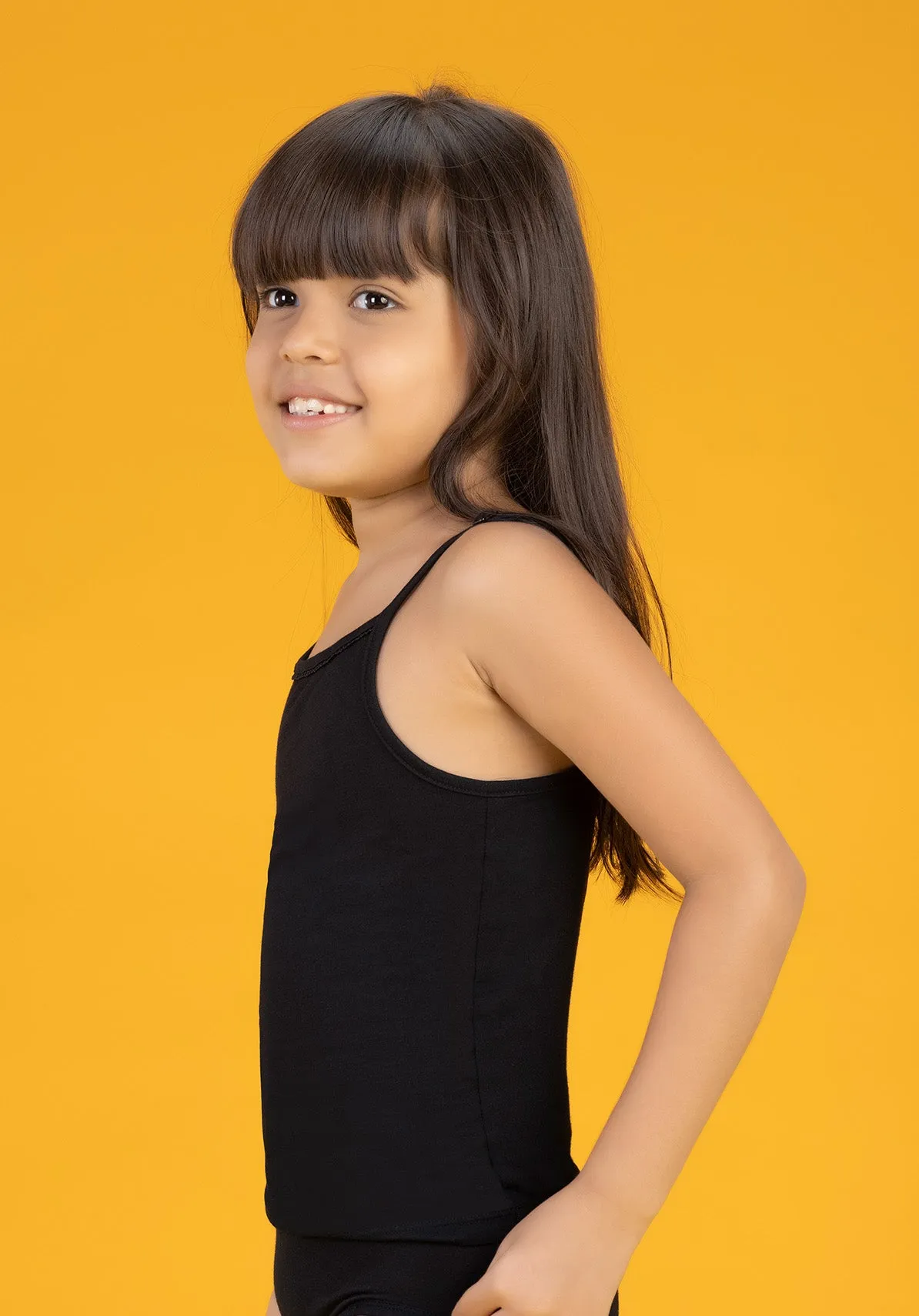 Primary Girls Spaghetti Black Tencel Modal