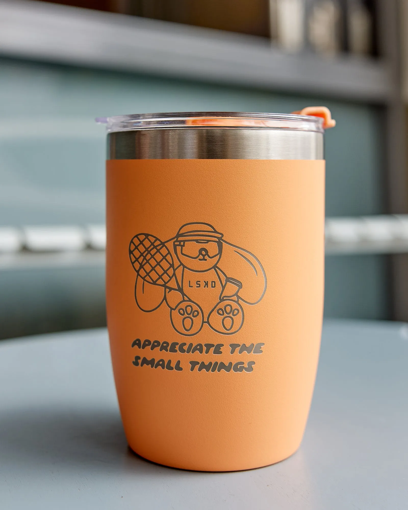 Purcell Coffee Cup Snap Lock Lid - Cantaloupe