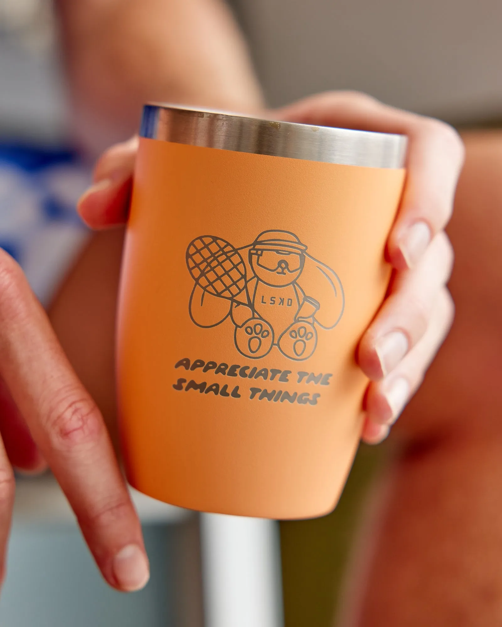 Purcell Coffee Cup Snap Lock Lid - Cantaloupe