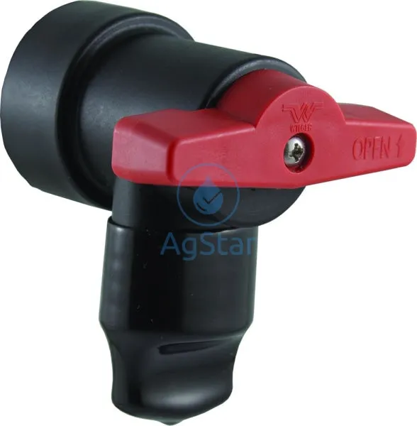QN BOOM-END FLUSH VALVE - 1" SST -  FEMALE THREAD - VITON  SEALS, LONG HANDLE