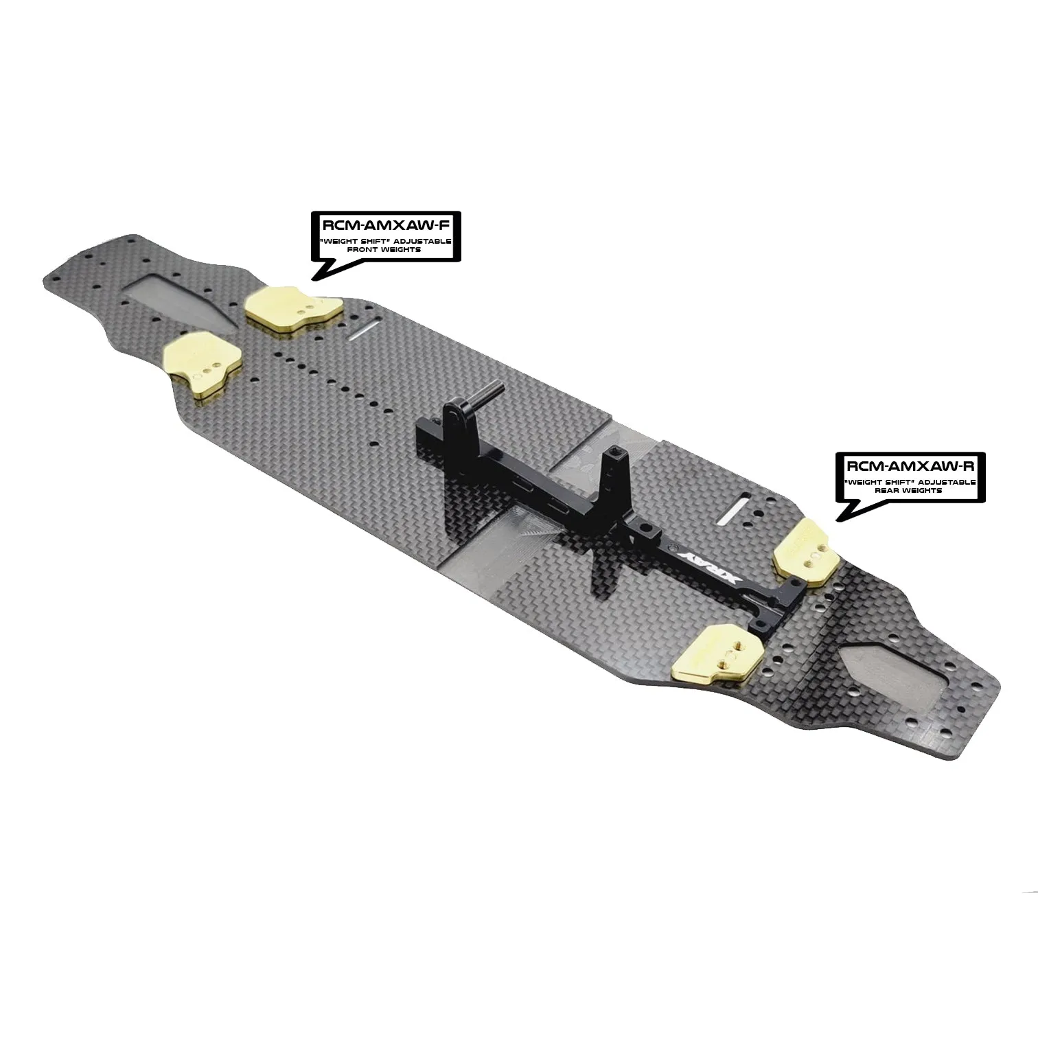 "Weight Shift" Adjustable LCG Chassis Weights for A800MMX & Xray T4'21 SlimFlex (Rear)