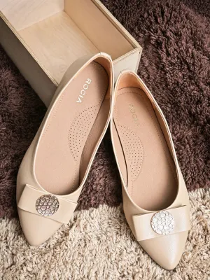 Rocia By Regal Beige Women Ballerinas