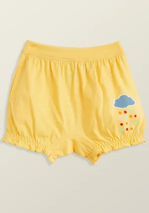 Scribbles Girls Bloomers Yellow Combed Cotton - Raincloud