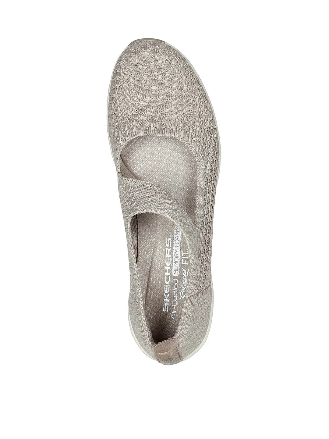 Skechers Taupe Women Up Lifted Ballerinas