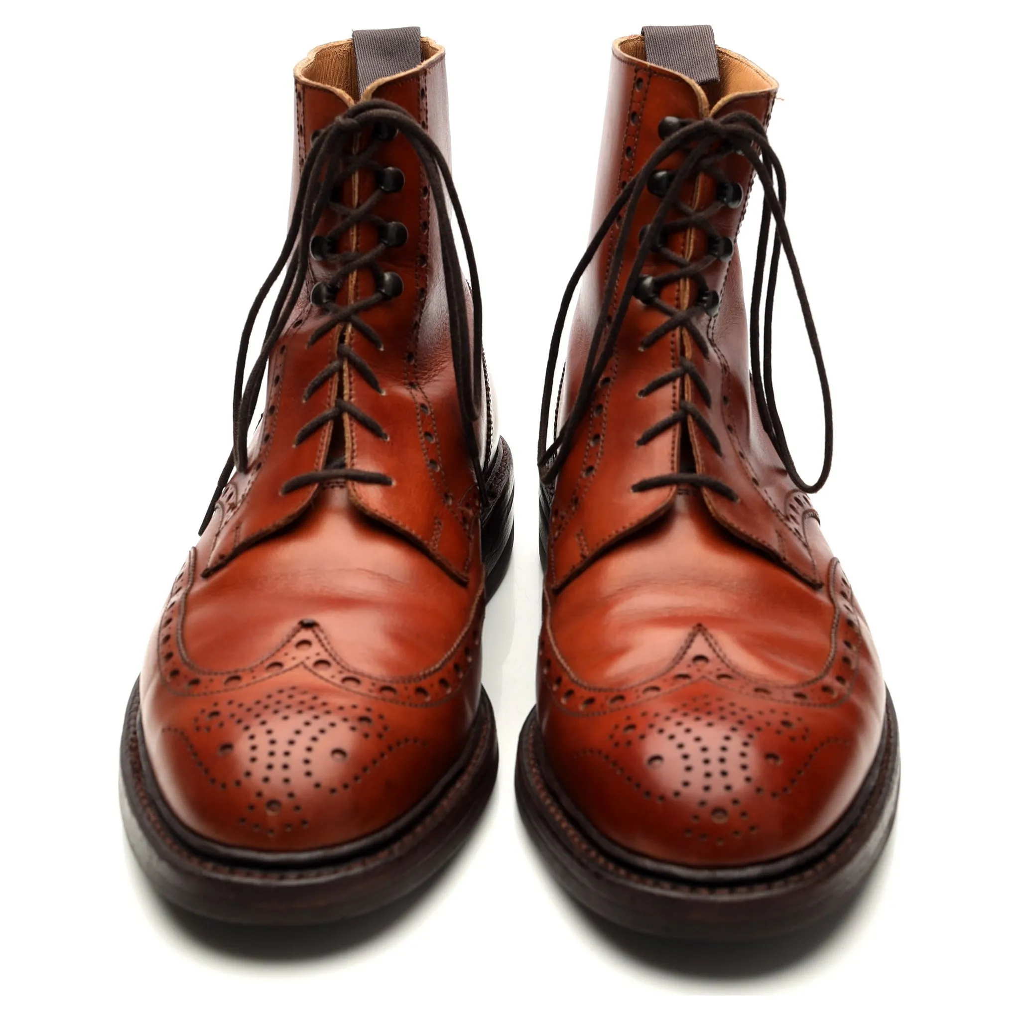 'Skye 3' Tan Brown Leather Boots UK 7.5 E
