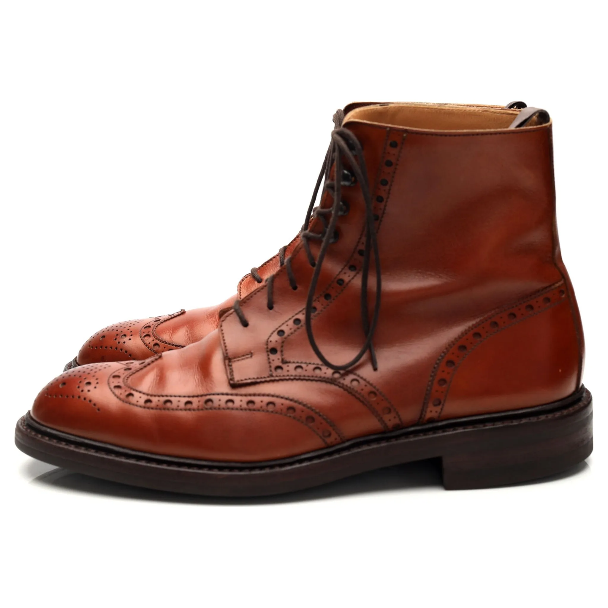 'Skye 3' Tan Brown Leather Boots UK 7.5 E
