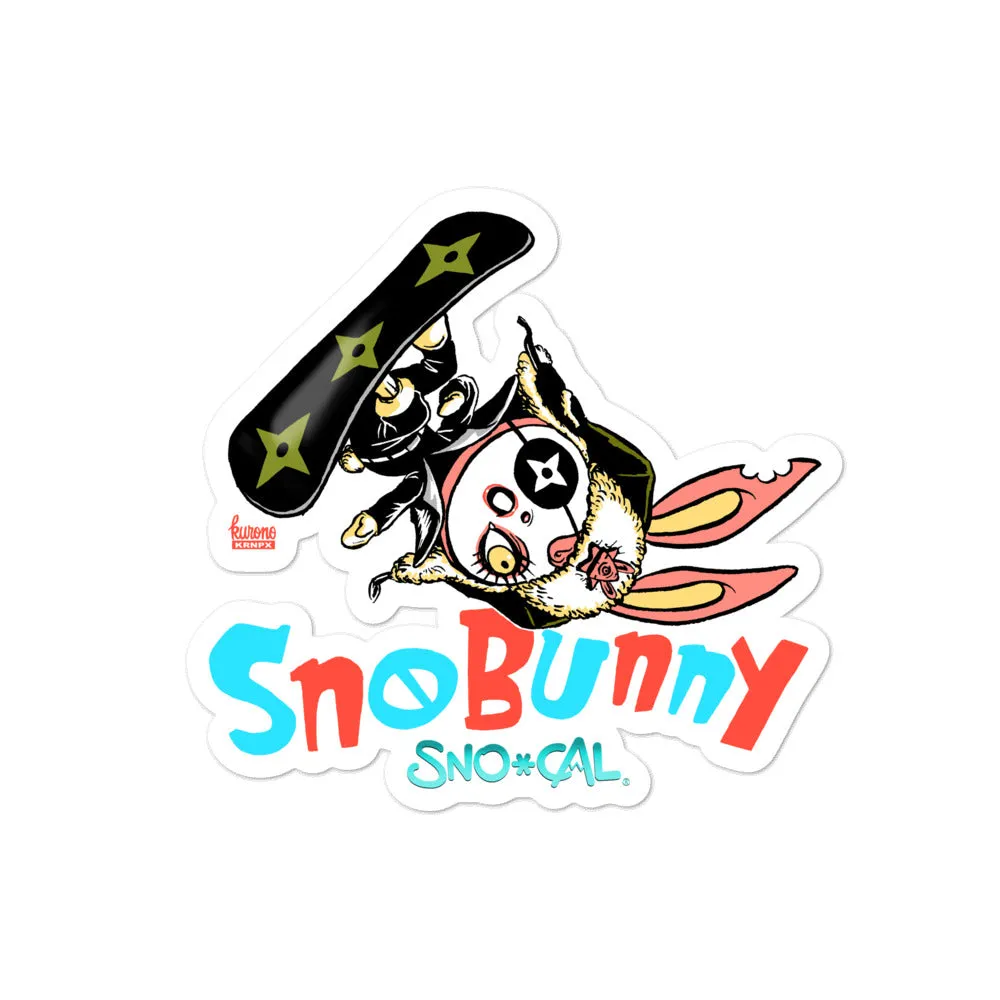 SnoBunny aerial flip sticker