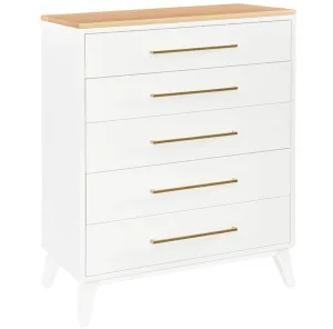 Sofi - Mid Century Modern 5 Drawer Chest / QUICK-SHIP