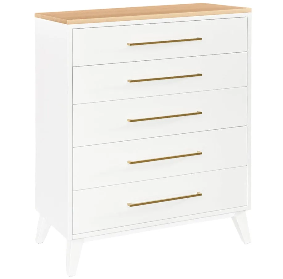 Sofi - Mid Century Modern 5 Drawer Chest / QUICK-SHIP