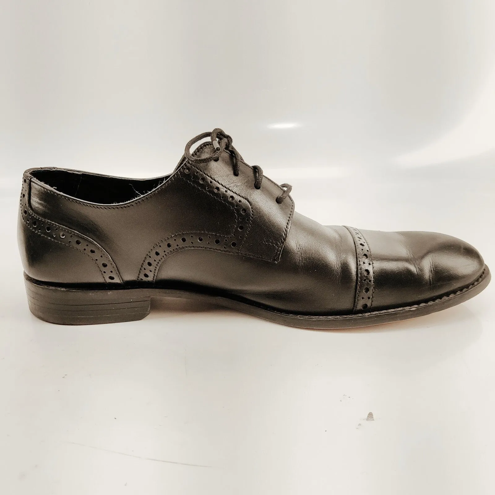 Stacy Adams Black Oxford Derby Brogue Shoes Men's Size 12