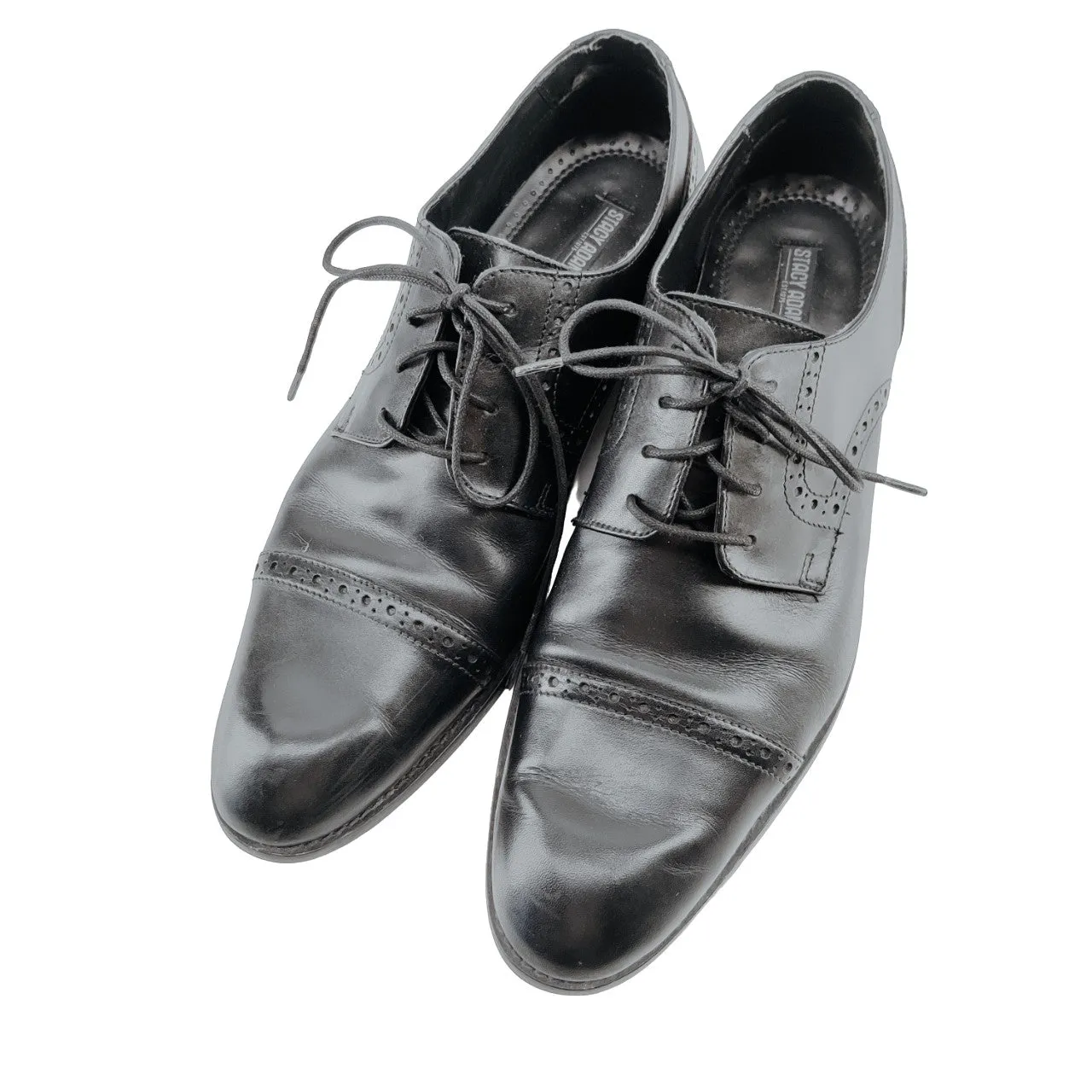 Stacy Adams Black Oxford Derby Brogue Shoes Men's Size 12