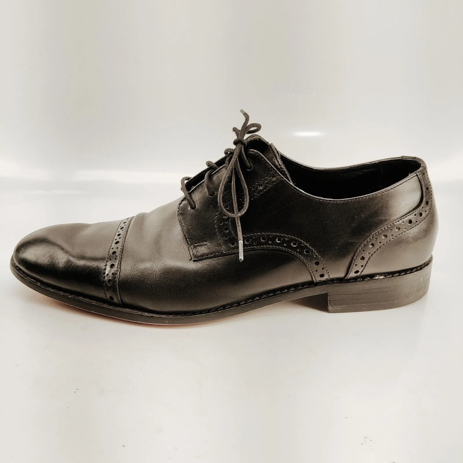 Stacy Adams Black Oxford Derby Brogue Shoes Men's Size 12