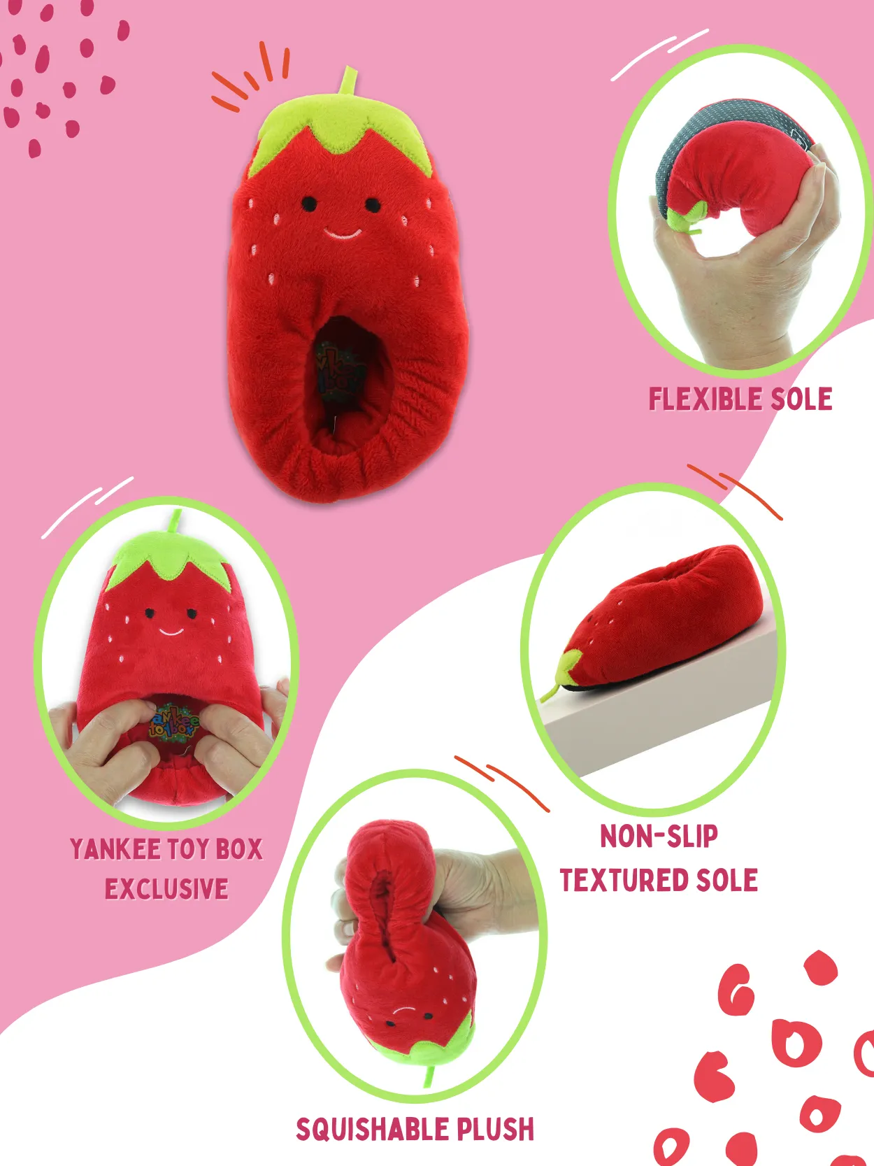 Strawberry Plush Slippers