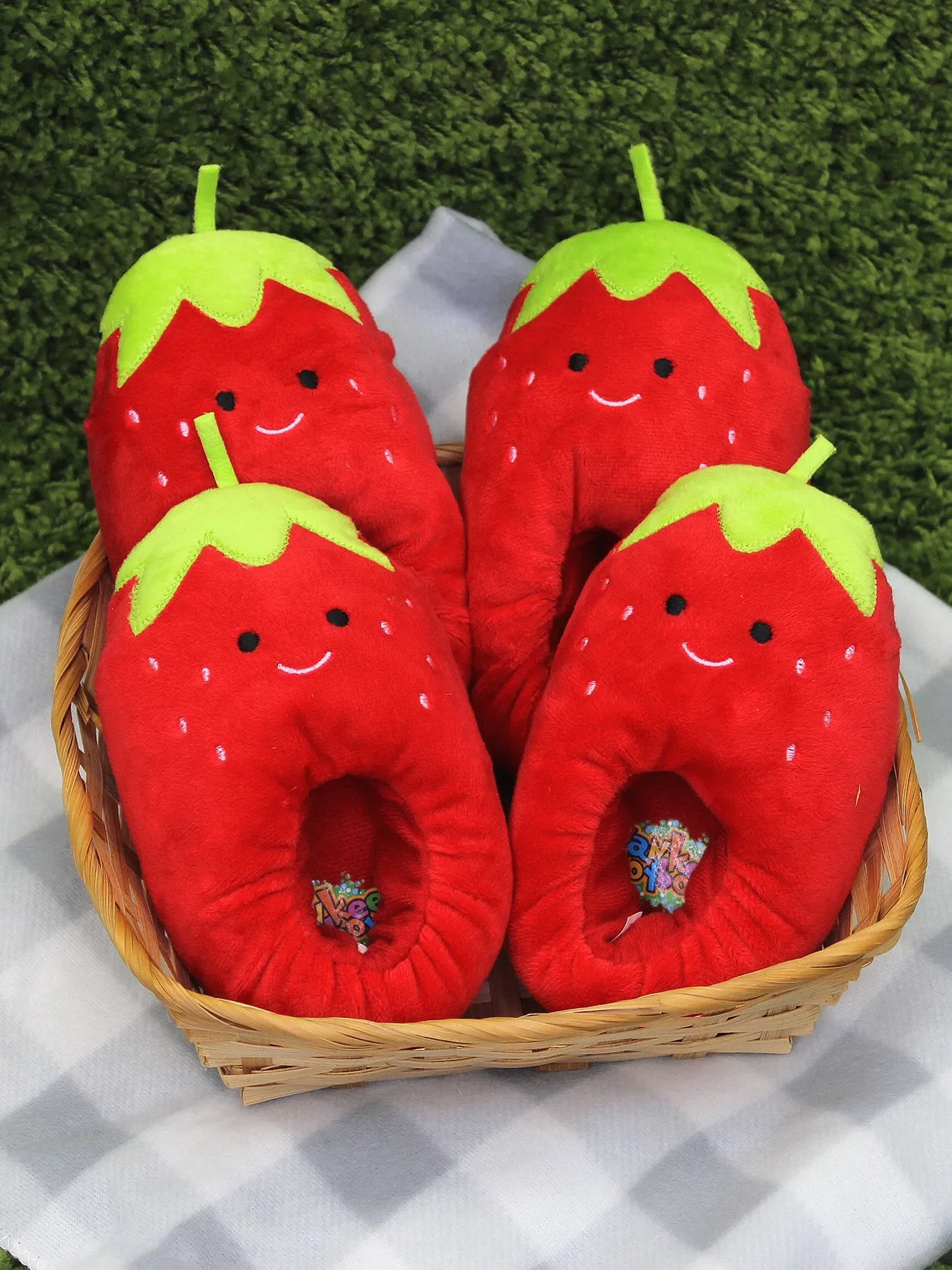 Strawberry Plush Slippers