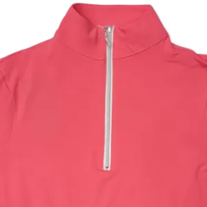 Tailored Sportsman IceFil Short Sleeve Riding Shirt - Watermelon w/ Silver Zipper