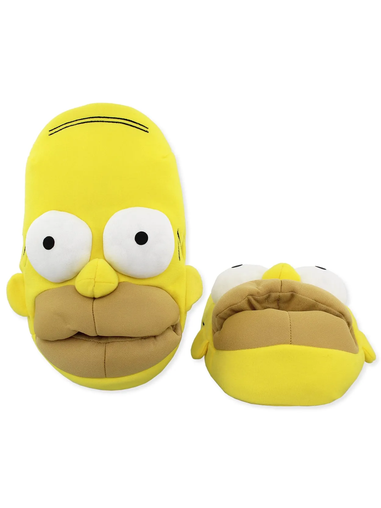 The Simpsons Novelty Plush Adult 3D Homer Simpson Face Slippers