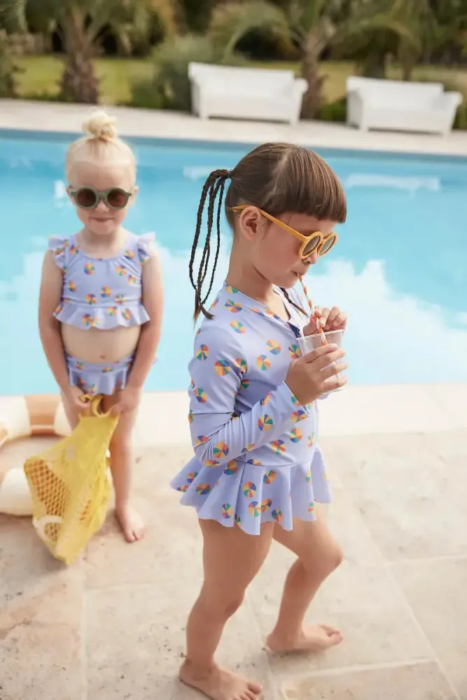 Waterfall - Beachball Zip Up Long Sleeve Swimsuit