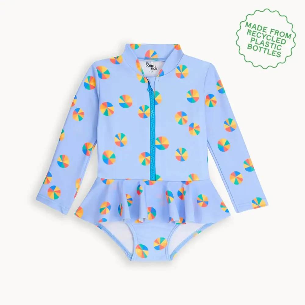 Waterfall - Beachball Zip Up Long Sleeve Swimsuit
