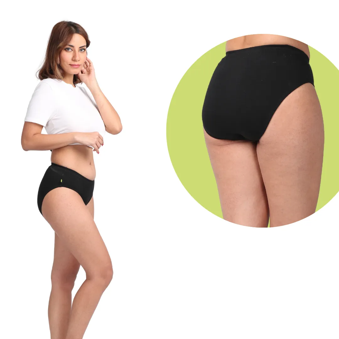 Women's Incontinence Briefs-Black
