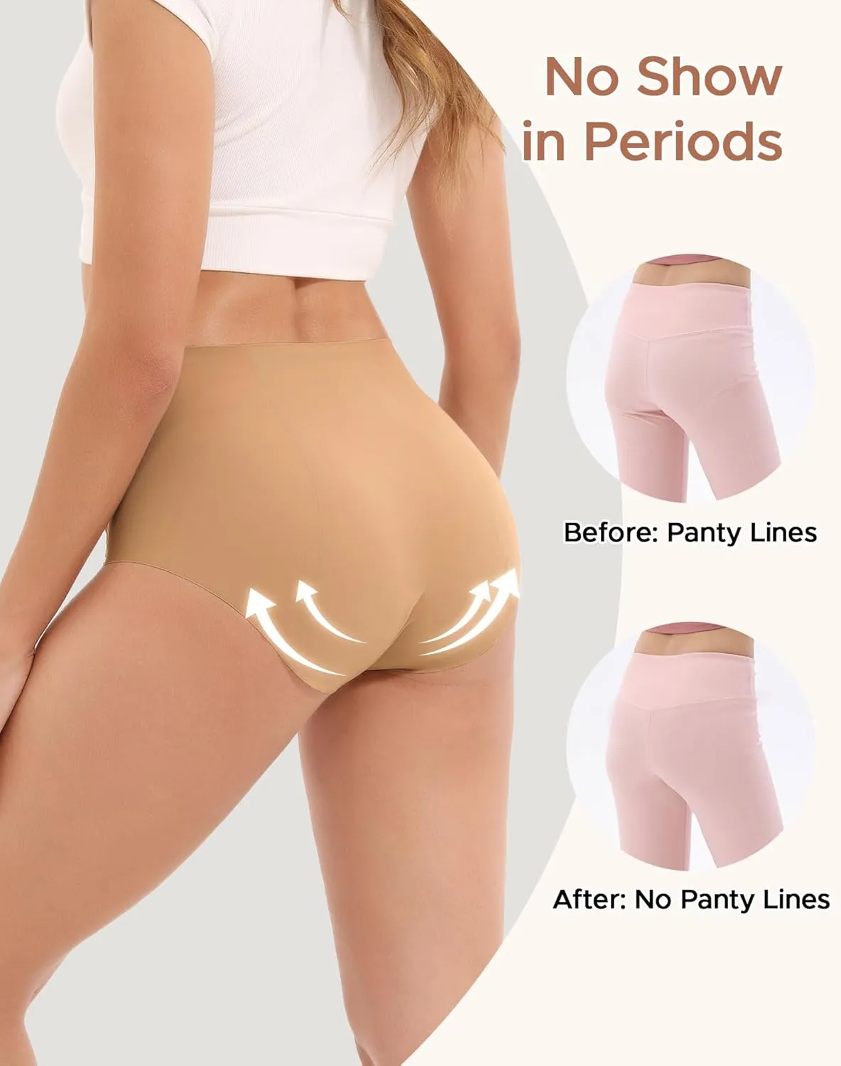 Women's Seamless Quick Dry Period Underwear 3-Pack