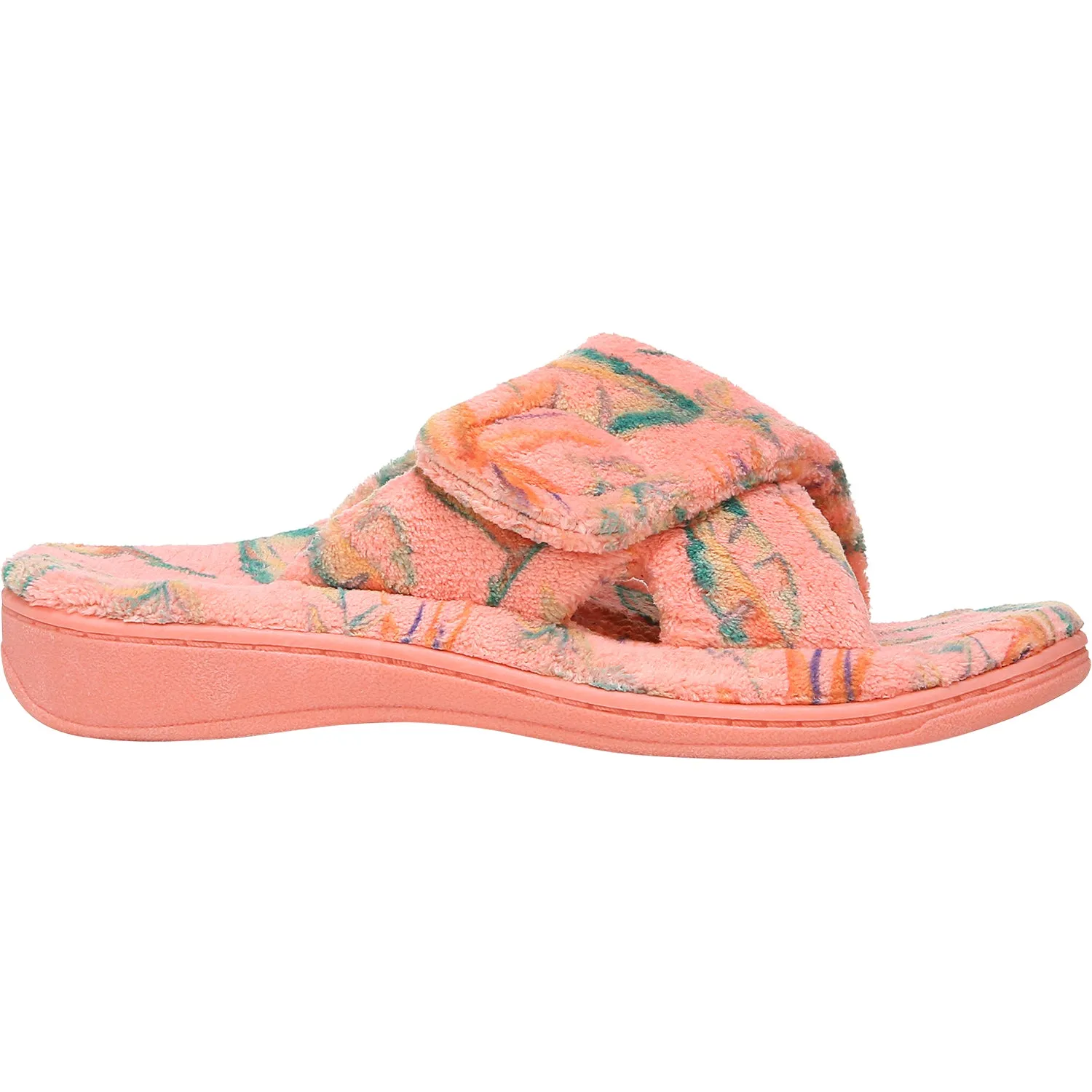 Women's Vionic Relax Papaya Floral Terrycloth