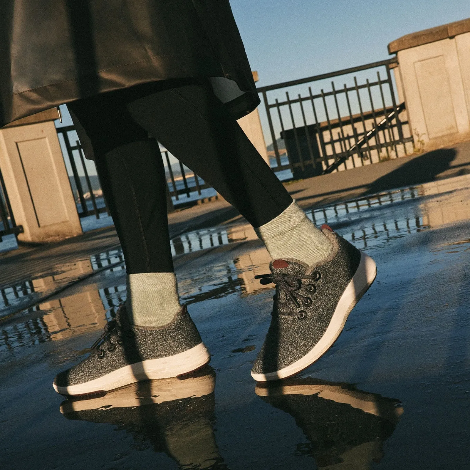 Women's Wool Runner Mizzles - Hazy Indigo (Natural White Sole)
