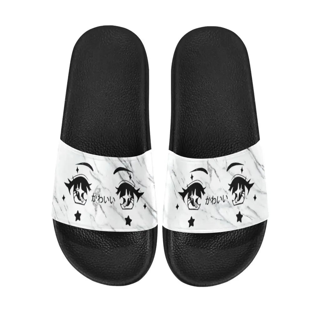 Y2K Slide Sandals with PVC Foaming Outsole for Comfort and Style