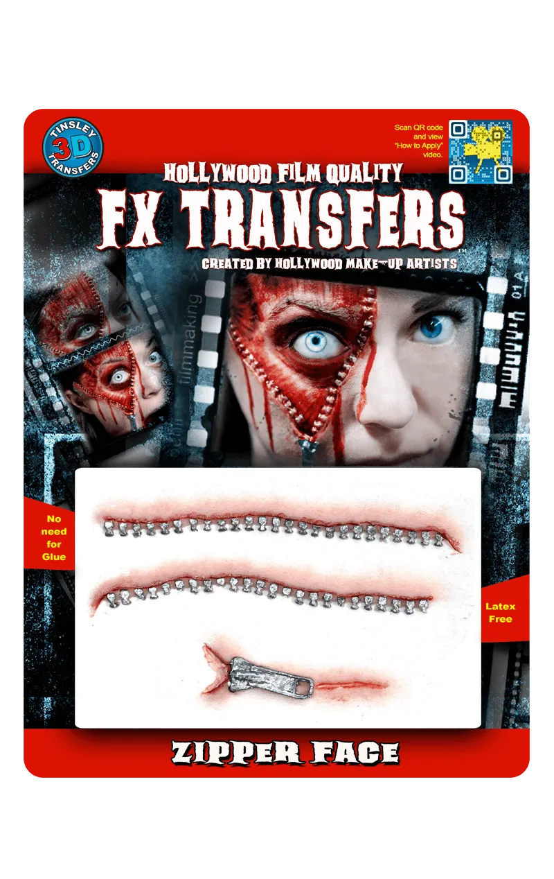 Zipper Face 3D FX Transfers Accessory